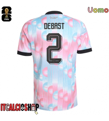 Belgio Zeno Debast #2 Seconda Maglia Mondiali 2026 Manica Corta